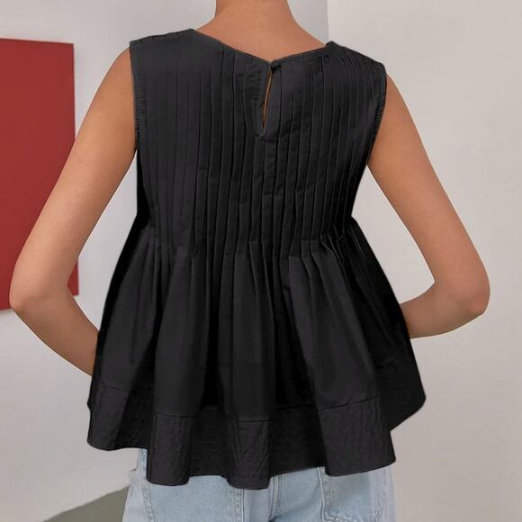 NWT LUXURY MINIMALIST lovers COMMENSE top black cotton M - Picture 2 of 7